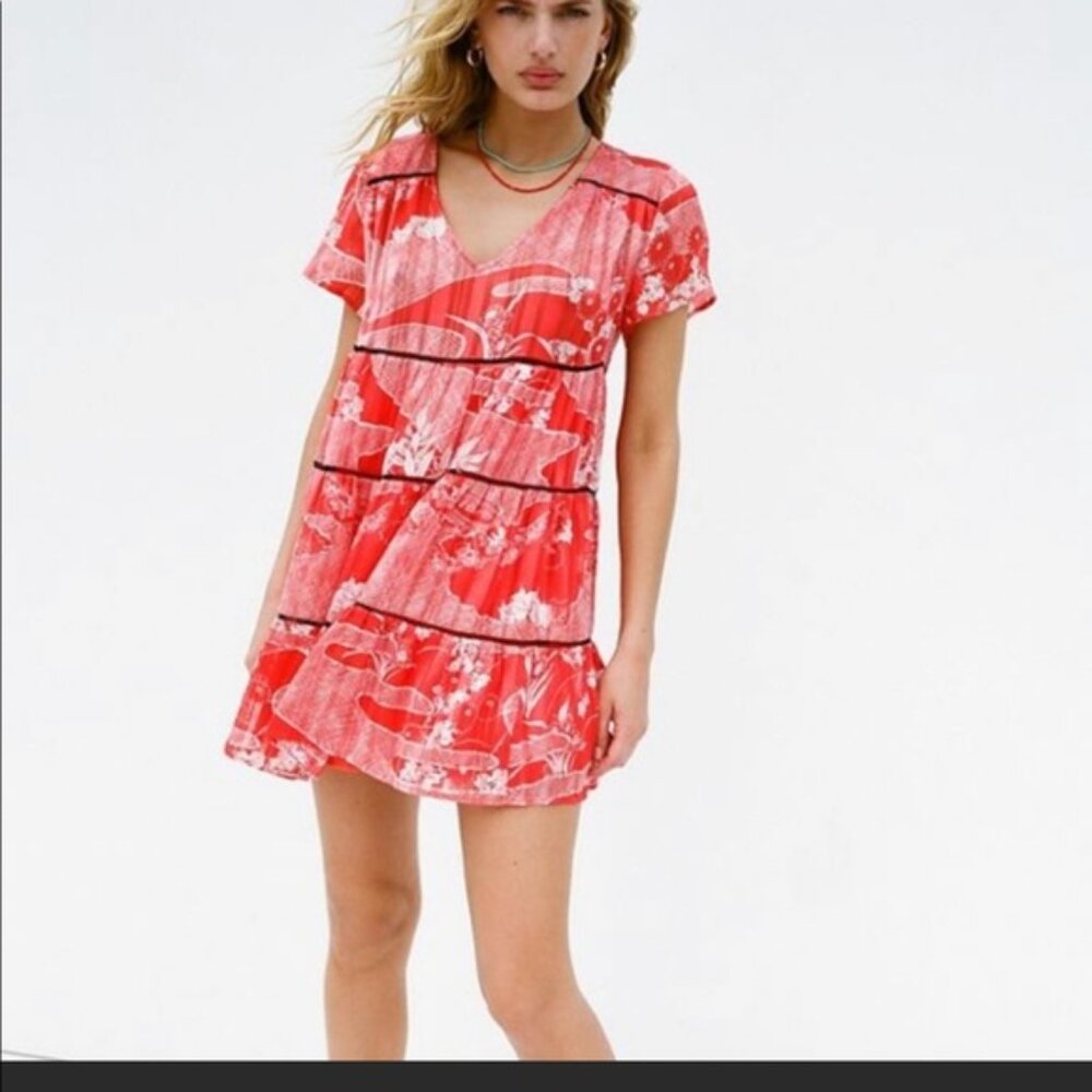 Urban Outfitters Red Floral Dress